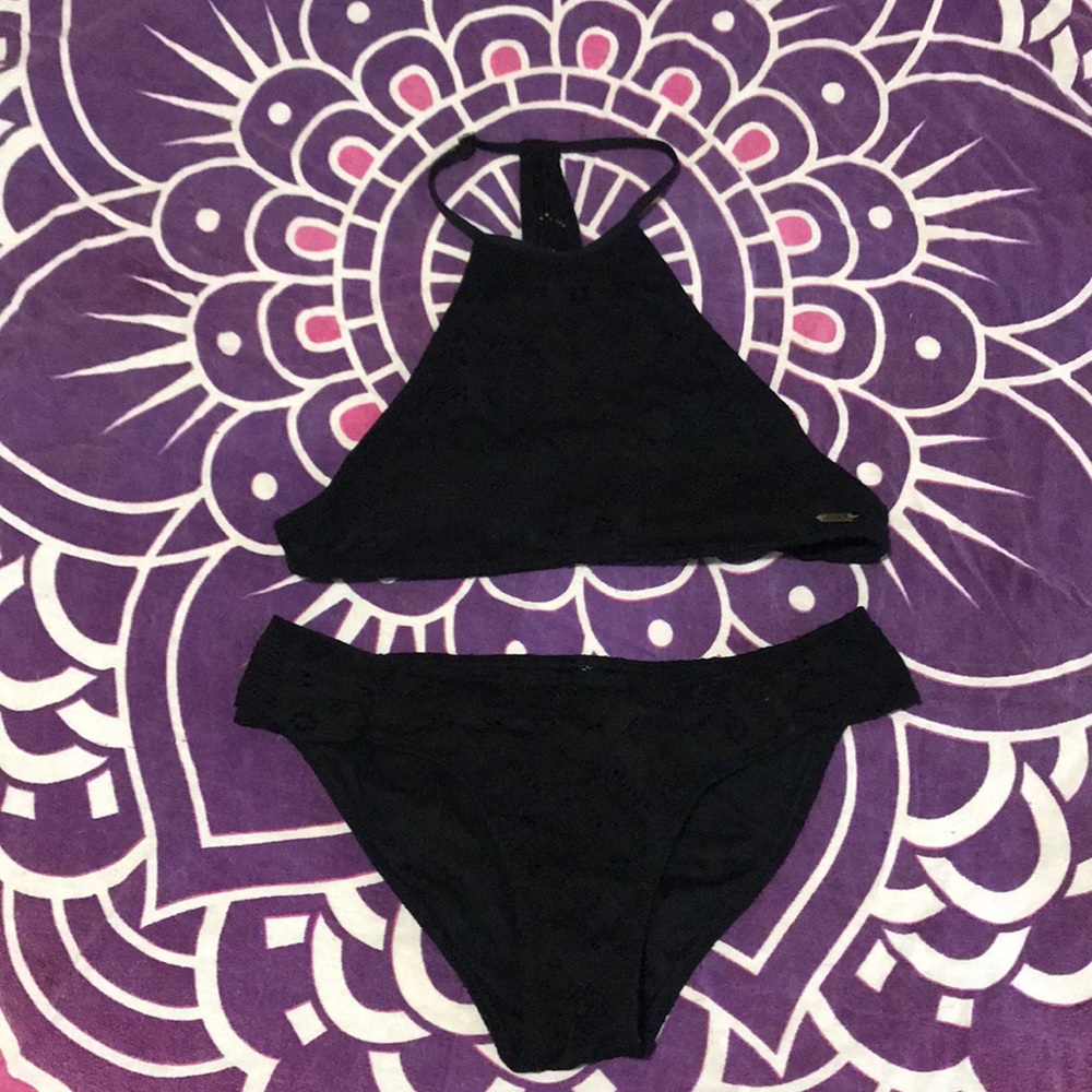 Roxy Black Crochet Bikini